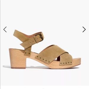MADEWELL Johanna Crisscross Clog Sandal in Suede